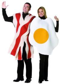Fried egg and bacon costumes (pack)